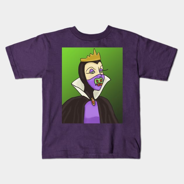 Evil Queen of Quarantine Kids T-Shirt by tesiamarieart